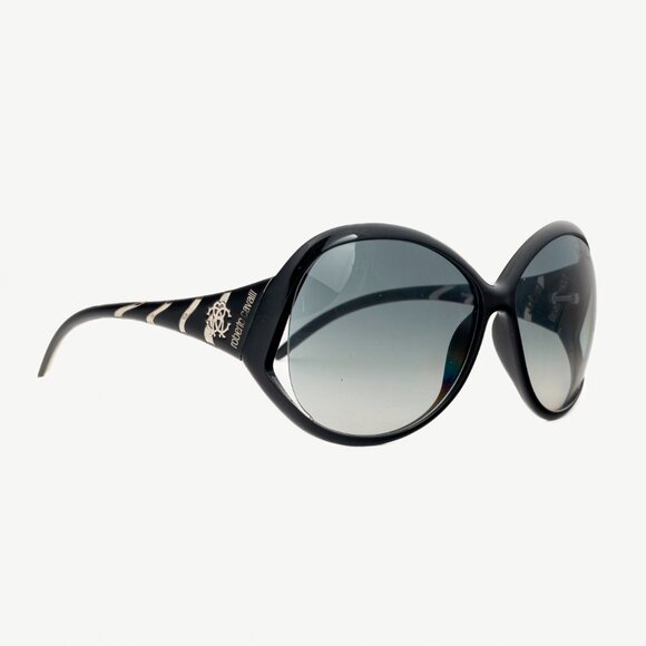 Roberto Cavalli Pegaso 338S Black Striped Butterfly Sunglasses - Picture 1 of 10